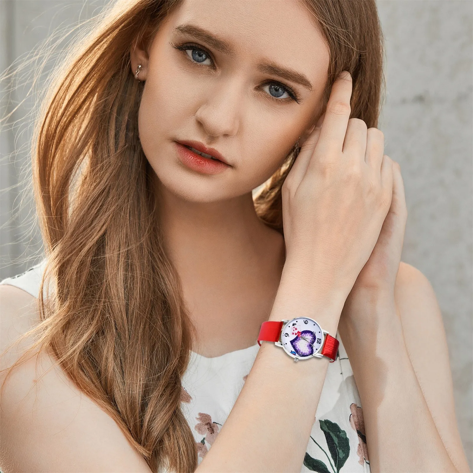 Copy S 2020 Рождественская мода ^ imple пояс часы циферблат женские кварцевые