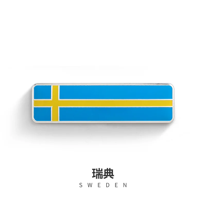 Sweden Квадратный флаг этикетка-эмблема индонезийский Корея Малайзия Турция Украина Греция Франция Россия Великобритания США Германия Япония Канада м стикер автомобиля - Цвет: Sweden