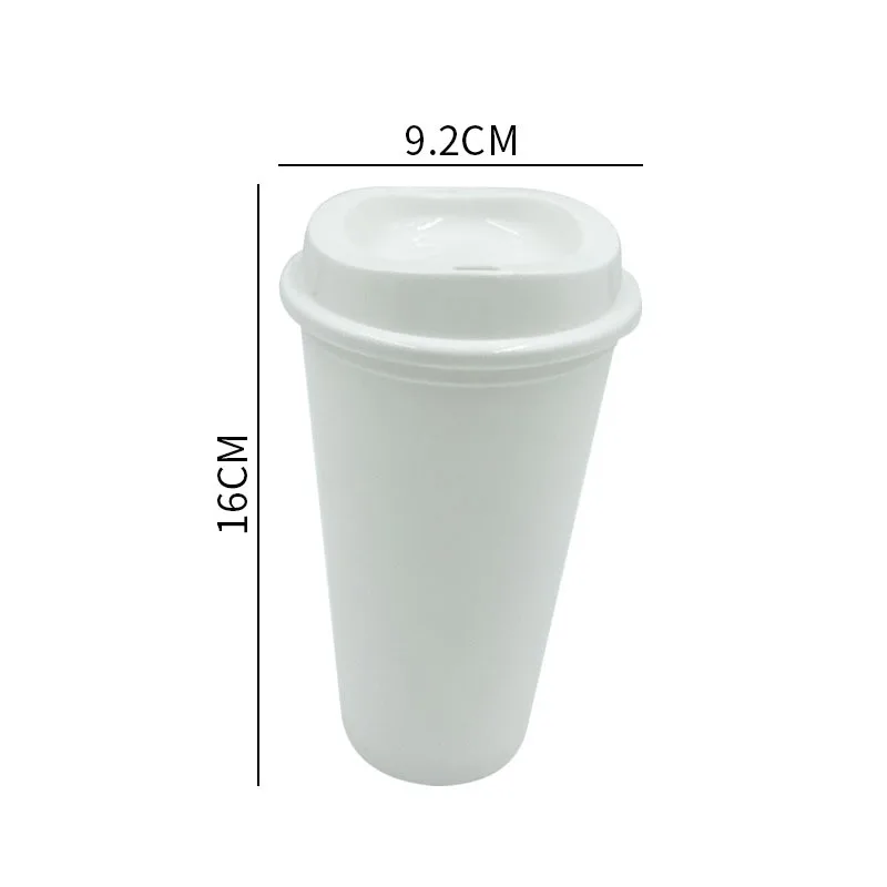 

2021 Creative Color Coffee Cup PP Material Hot Water Multicolor Optional Fashion Temperature Sensitive Plastic Coffee Cup-1