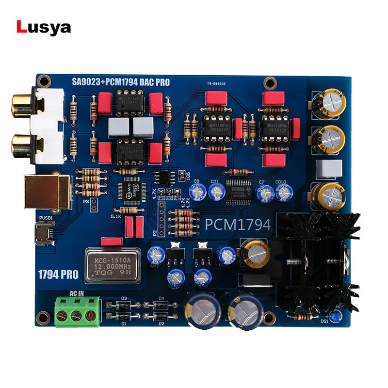 Плата декодера DAC SA9023 + PCM1794 USB декодирующая плата звуковая карта 5V готовая B8