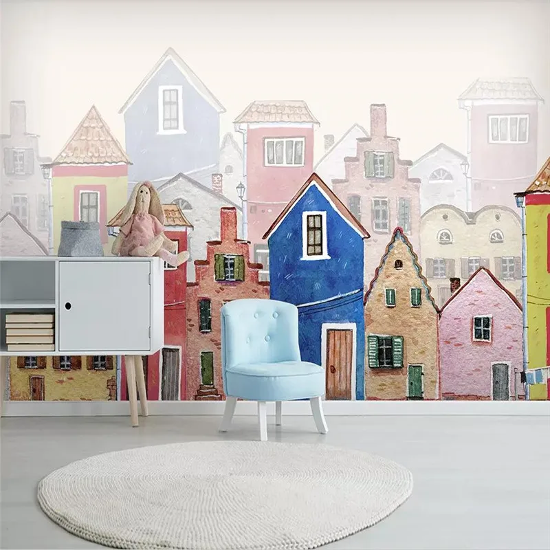 Персонализированный мультяшный акварельный замок фон для телевизора