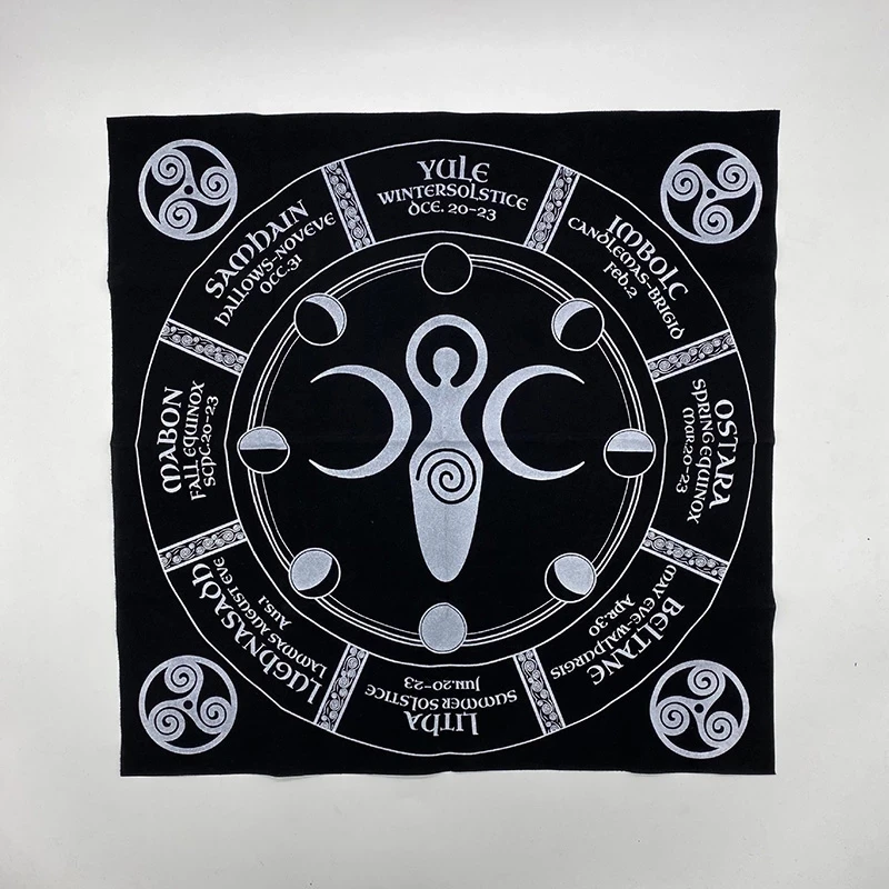 

Pagan Altar Special Tablecloth Astrology Divination Cards Table Cloth For Magicians Board Game Accessorie 49*49cm Gift