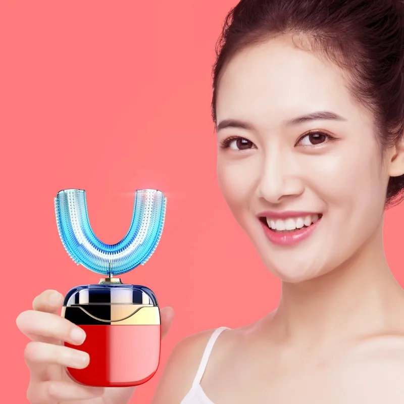 Унисекс для взрослых u образная электрическая зубная щетка Беспроводная зарядка