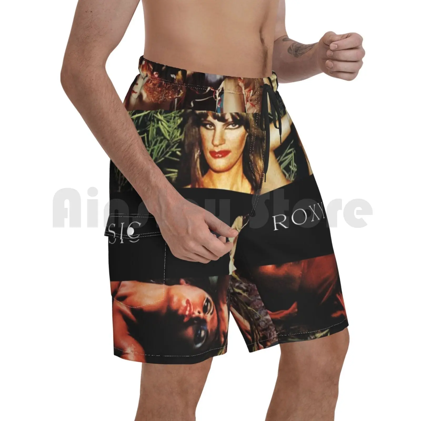 

Музыкальных альбомов Пляжные шорты мужские пляжные шорты Плавание Мужские Шорты для купания музыка Обложка альбома Брайан паром Брайан Ин...