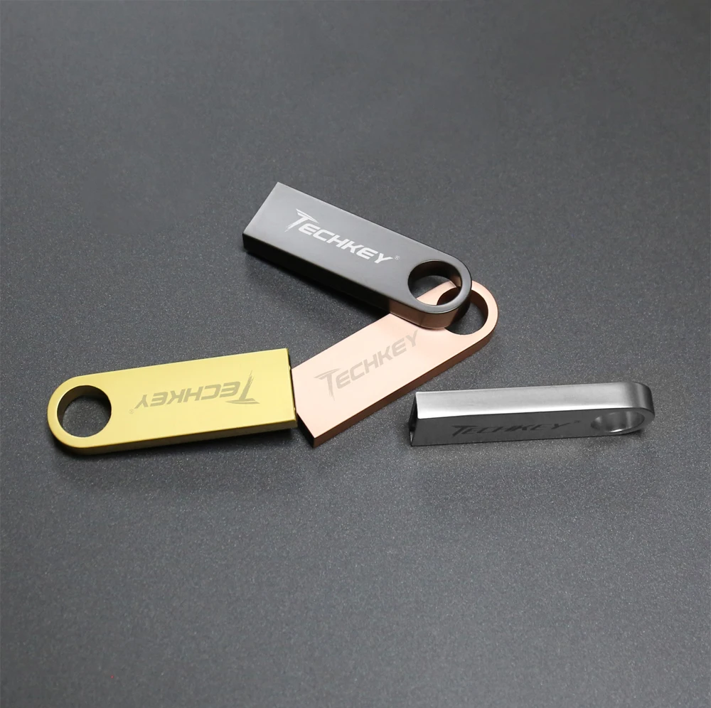 Новинка, TECHKEY, usb флеш-накопитель, 64 ГБ, 32 ГБ, 16 ГБ, 8 ГБ, 4 Гб, флеш-накопитель, флешка, водонепроницаемая, серебристая, u диск, memoria cel, usb флешка, подарок