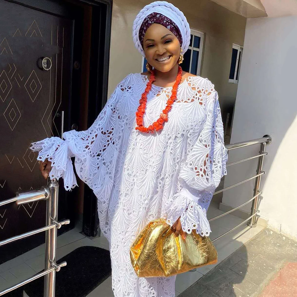 Кружевное платье MD для женщин комплект из 2 предметов африканские платья Дашики