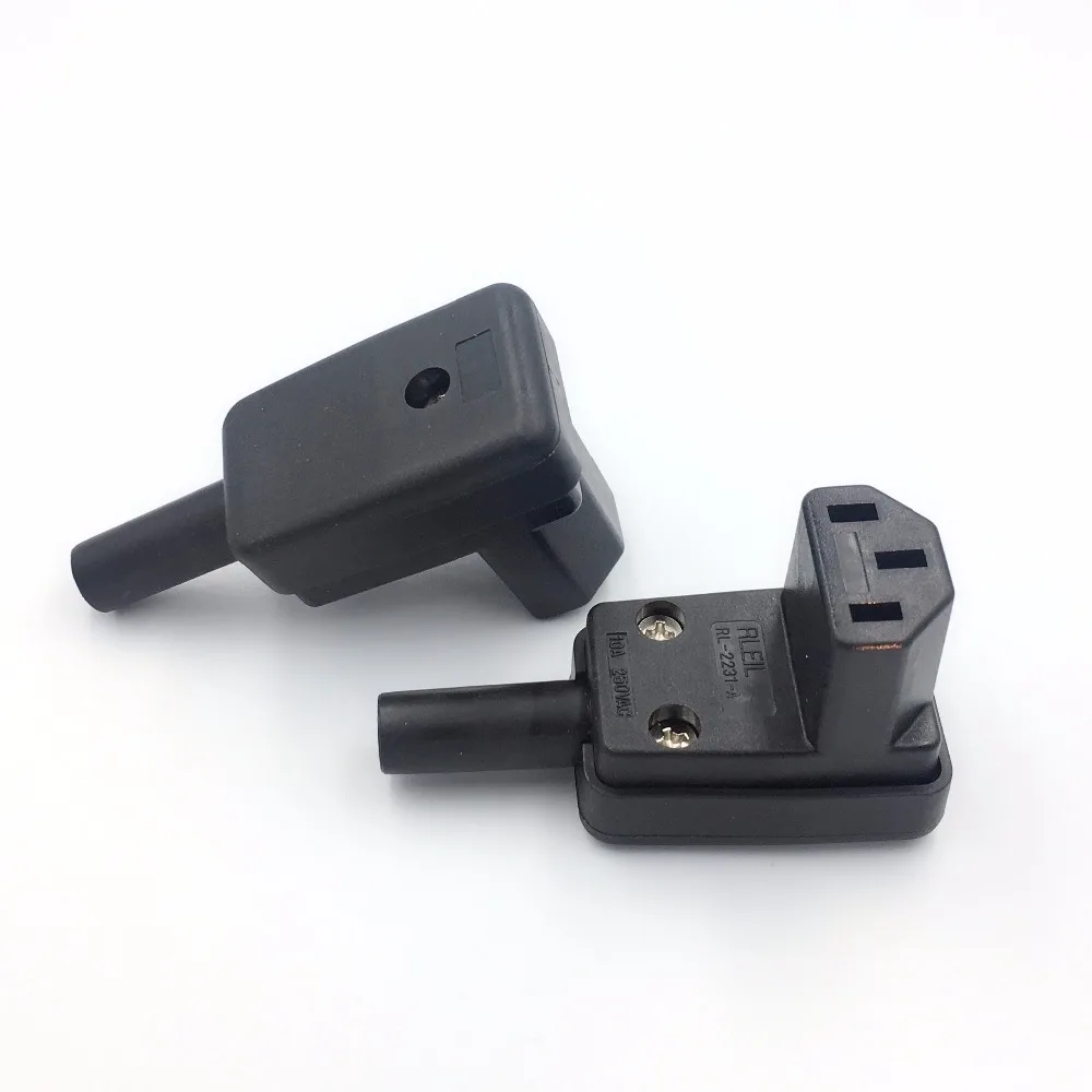 90 градусный Угловой Штекер IEC 320 C13 штекер переменного тока 10 А 250 В шнур питания кабельный разъем|Адаптеры для