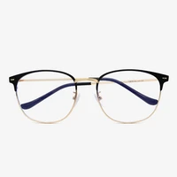 retro cat eyes glasses frame anti blue light men women flat metal shortsighted optical eyeglasses frame blue light filter block