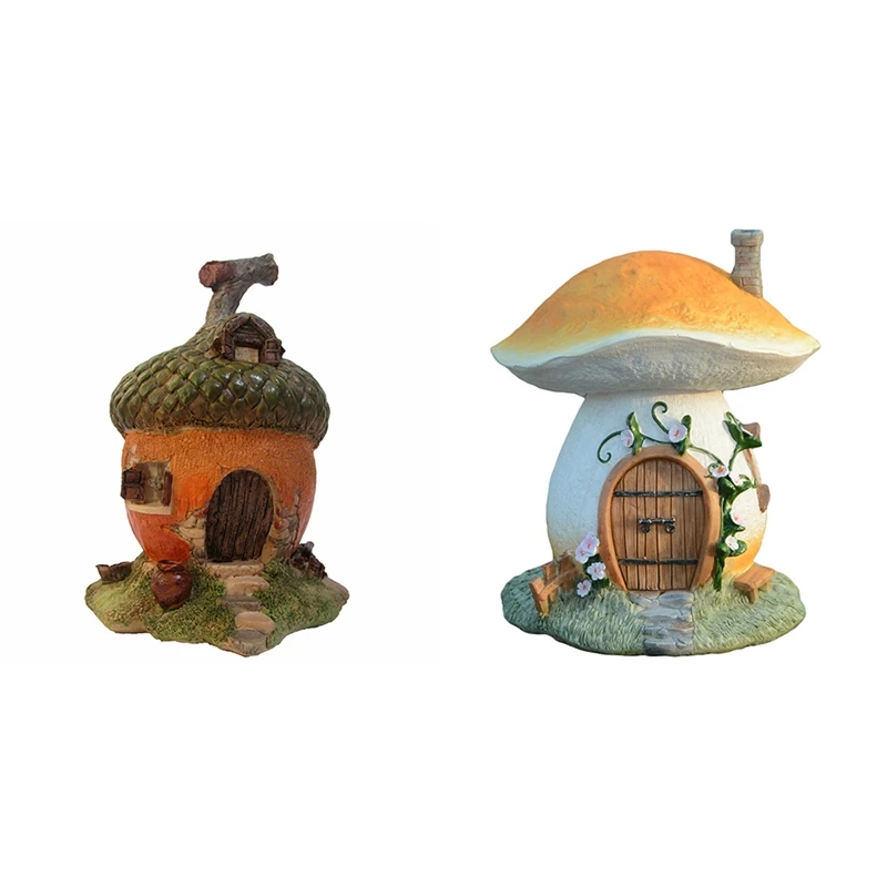 

House Statuette Home Decor Miniatures Fairy Garden Ornament Accessories Figurines For Home Outdoor Decor