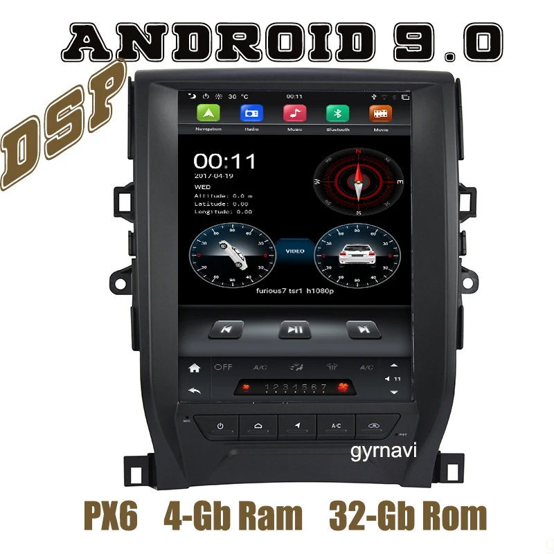 Мультимедийный проигрыватель на android 12 1 с ips экраном 9 0 дюйма gps Wi Fi usb 4 + 32 ГБ для