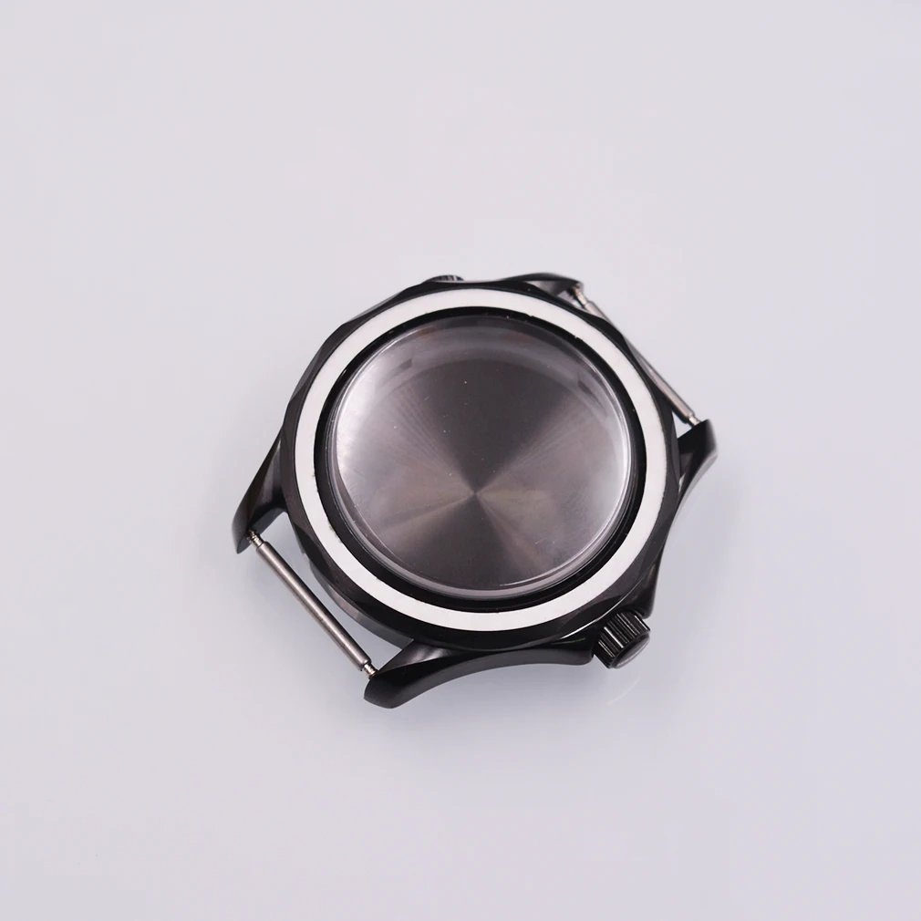 41 мм черная фотография Японское движение NH35 NH36 ETA2836 2824 Miyota 8215 8205 сапфировое стекло