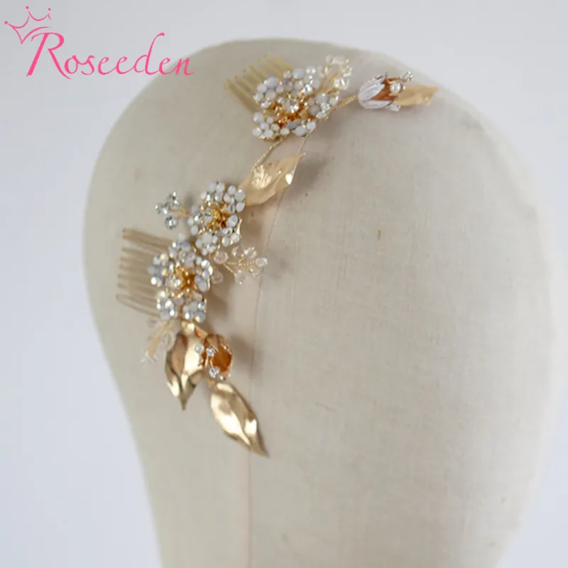 

Гребень для волос ручной работы с опалом и кристаллами Стразы Цветок для невесты подружки невесты женские свадебные аксессуары для волос ю...