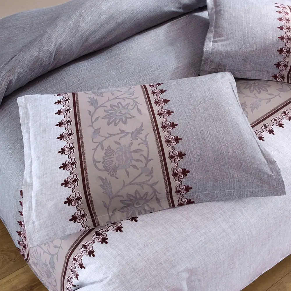 Простые комплекты постельного белья большого размера с цветочным принтом