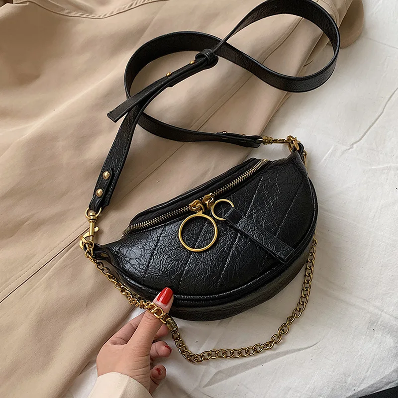 Одноцветные сумки через плечо из искусственной кожи для женщин 2020 круглая сумка