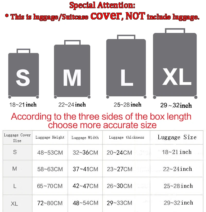 18-32 Inch Customize Your Image / Name / Logo Luggage Cover Suitcase Protective Covers Elastic Anti-dust Case Cover Trolley images - 6