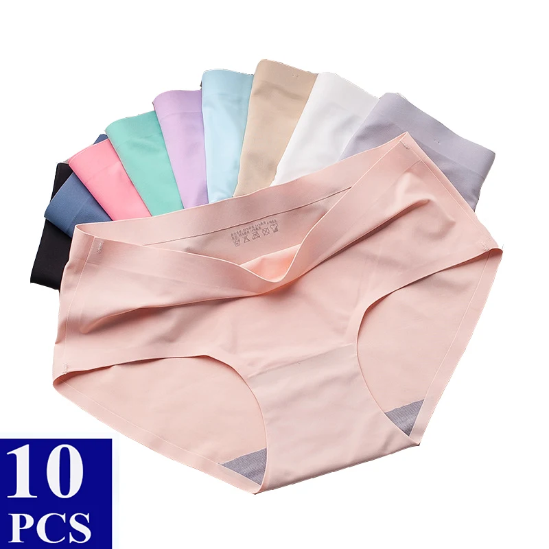 10 шт./лот бесшовные трусики для женщин сексуальное нижнее белье трусы дышащее