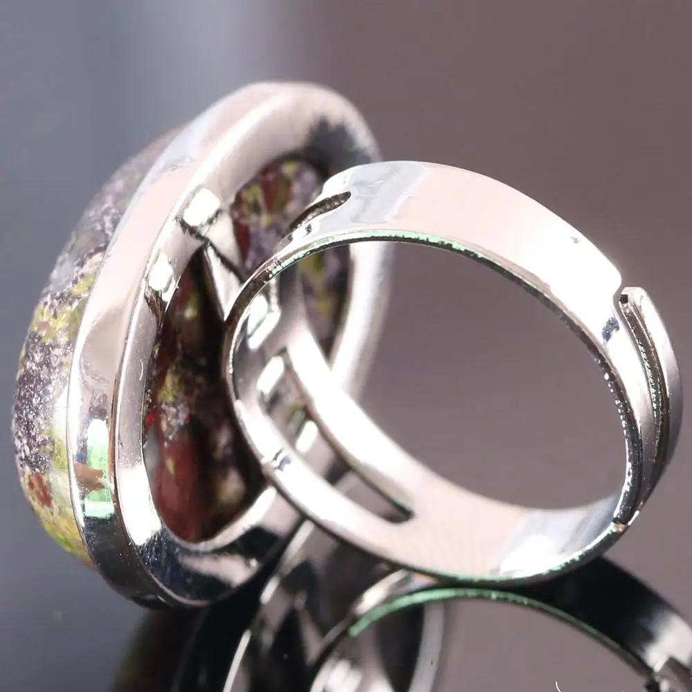 Женское и мужское обручальное кольцо регулируемое с драконом кровью ювелирное