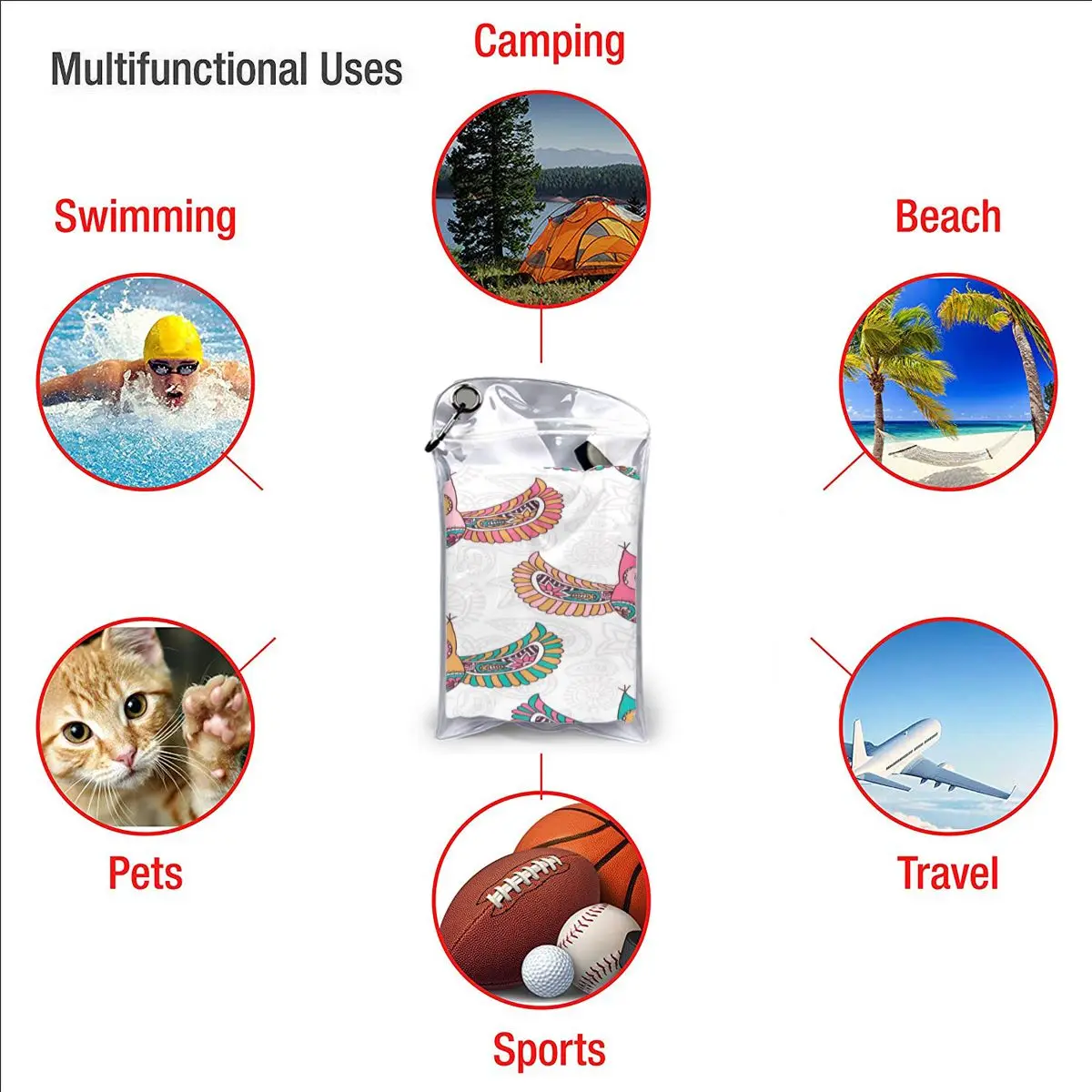 

Unique Style Quick Dry Beach Towel Coloured Owls Microfiber Bath Towel Beach Cushion Swimming Personalized Sand Free Beach Towel