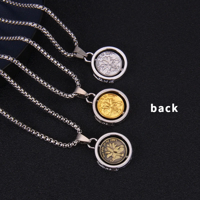 Ожерелье мужское в этническом стиле металлическая Поворотная цепь с кулоном