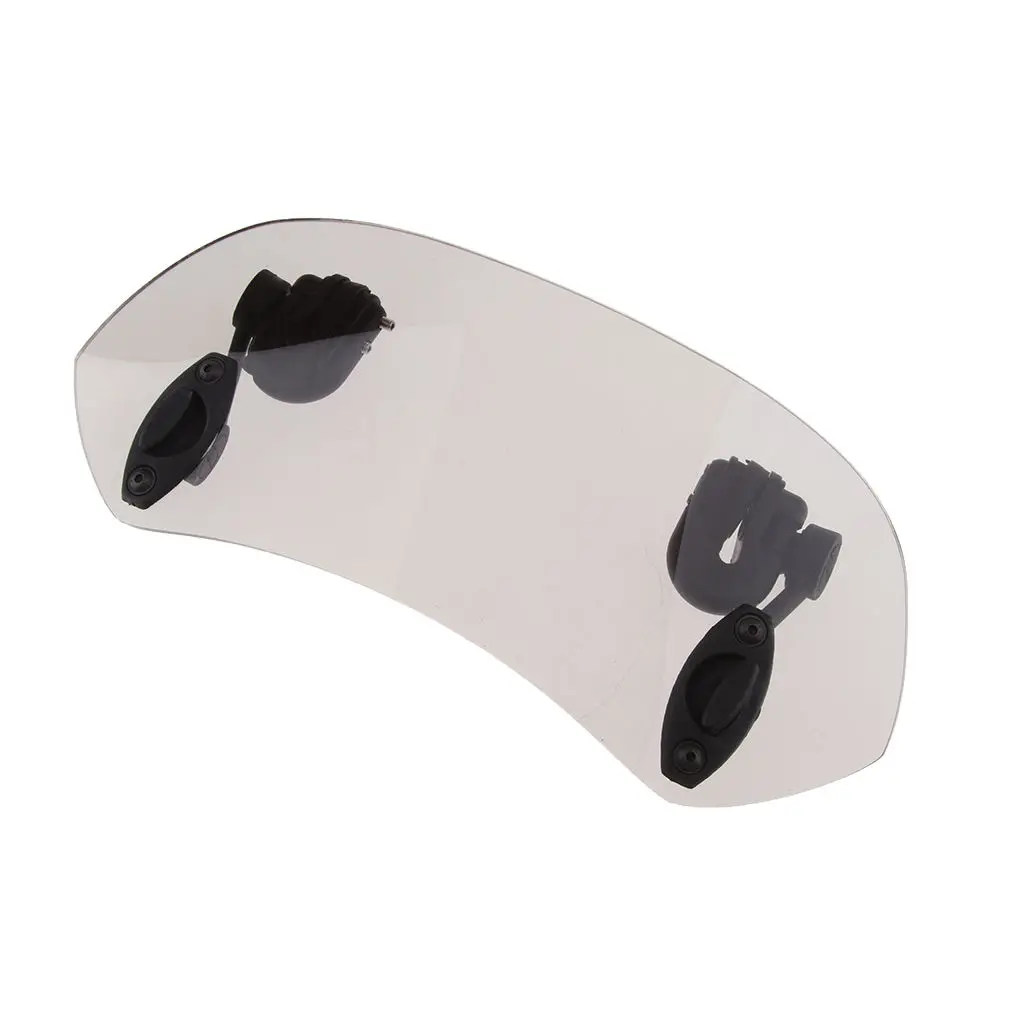 

Motorcycle Clip-on Windshield Spoiler Wind Screen Extension Deflector 2 Size