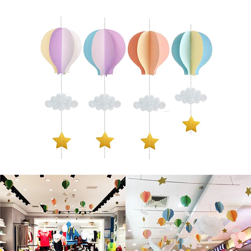 

4 шт. подвесные 3D бумажные воздушные шары, облако для покупок, декор для окон детского сада, подвески для воздушных шаров на свадьбу, Baby Shower, д...