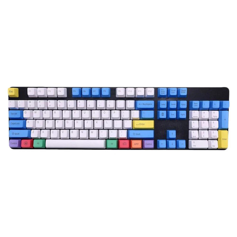 

108Pcs/Set PBT Color Matching Key Cap Keycaps for Cherry MX Mechanical Keyboard Keycap Keyboards Accessories Color Matching