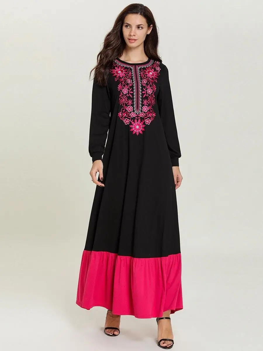 Женское мусульманское платье Дубай абайя кафтан кимоно длинное Юба эльбиз