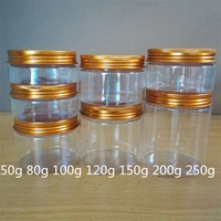 3050pcs 50g 80g 100g 120g 150g plastic jar with lids screw tin clear container empty cosmetic cream powder pot makeup box