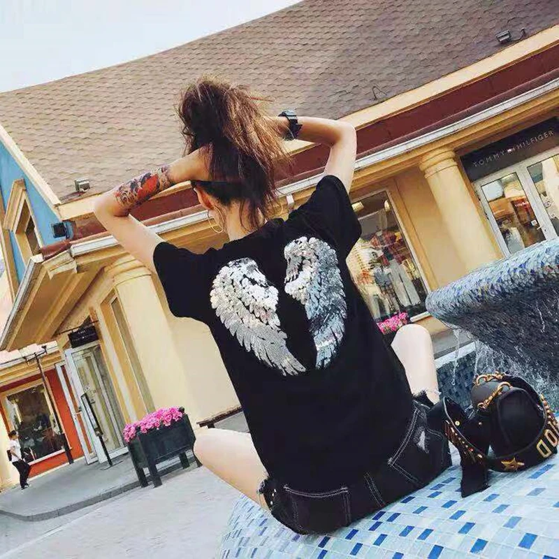 2019 1 пара модный дизайн блестки аппликация в виде крыла вышитые нашивки для