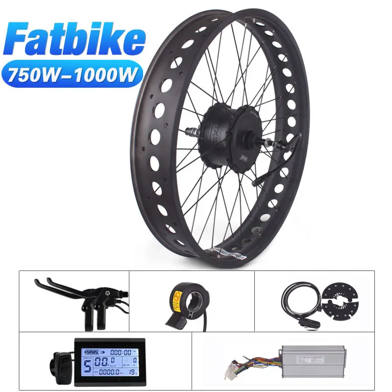 

Fat Bike Electric Wheel 52V 1000W Snow Bike Kit 48V 750W Electric Bike Conversion kit 4.0 Wheel ebike kit MXUS XF15Fat Hub Motor