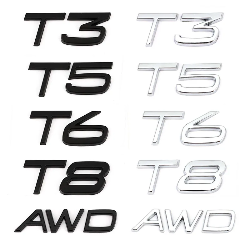 3D AWD T3 T5 T6 T8 логотип эмблема значок для Volvo V40 V60 V90 XC60 XC90 XC40 S60 S90 S80 C30 автомобильные