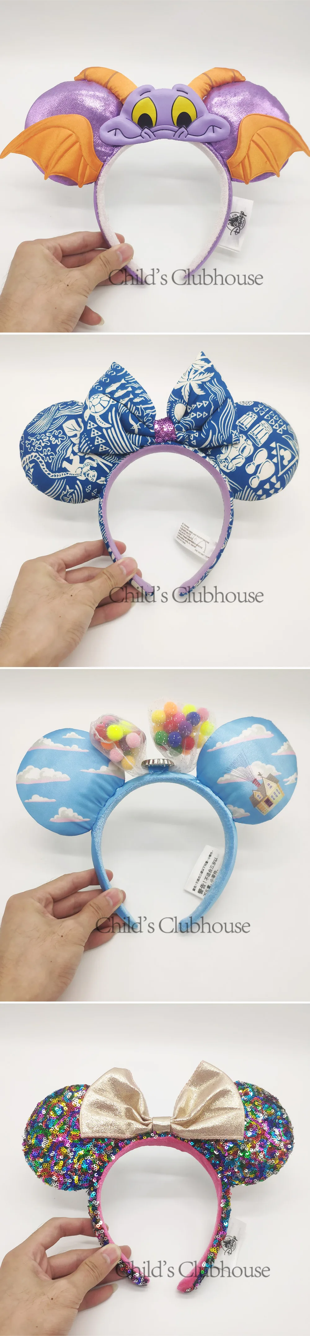 Disney Up Микки аксессуары для ушей мультфильм головной убор аксессуары для волос плюшевая кавайная игрушка подарок на день рождения для девочек повязка на голову игрушки
