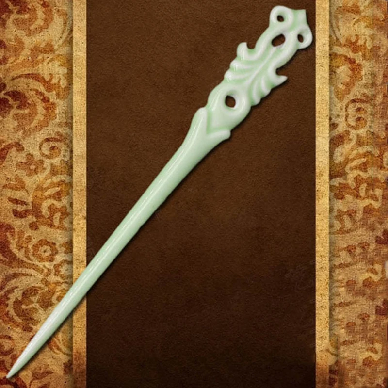 Винтажная керамическая заколка для волос простые палочки еды ручной работы