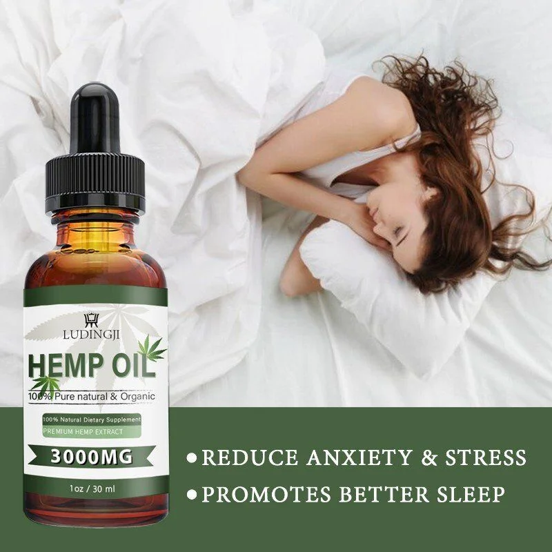 Minch 50ml 200000MG Hemp CBD Oil Bio-active Hemp Seeds Oil Extract Drop for Pain Relief Reduce Anxiety Better Sleep Essence
