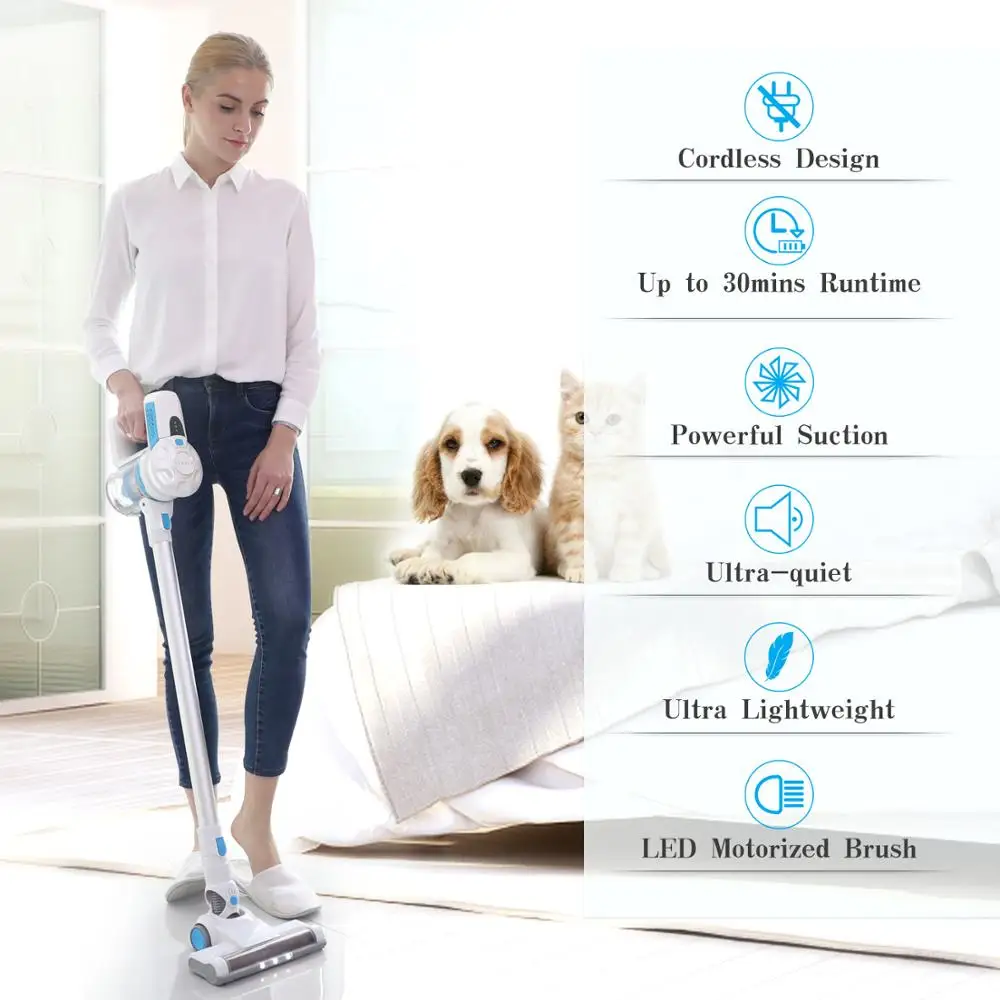 Палка ручка пылесос беспроводной Легкий ручной 2 в 1 с перезаряжаемой