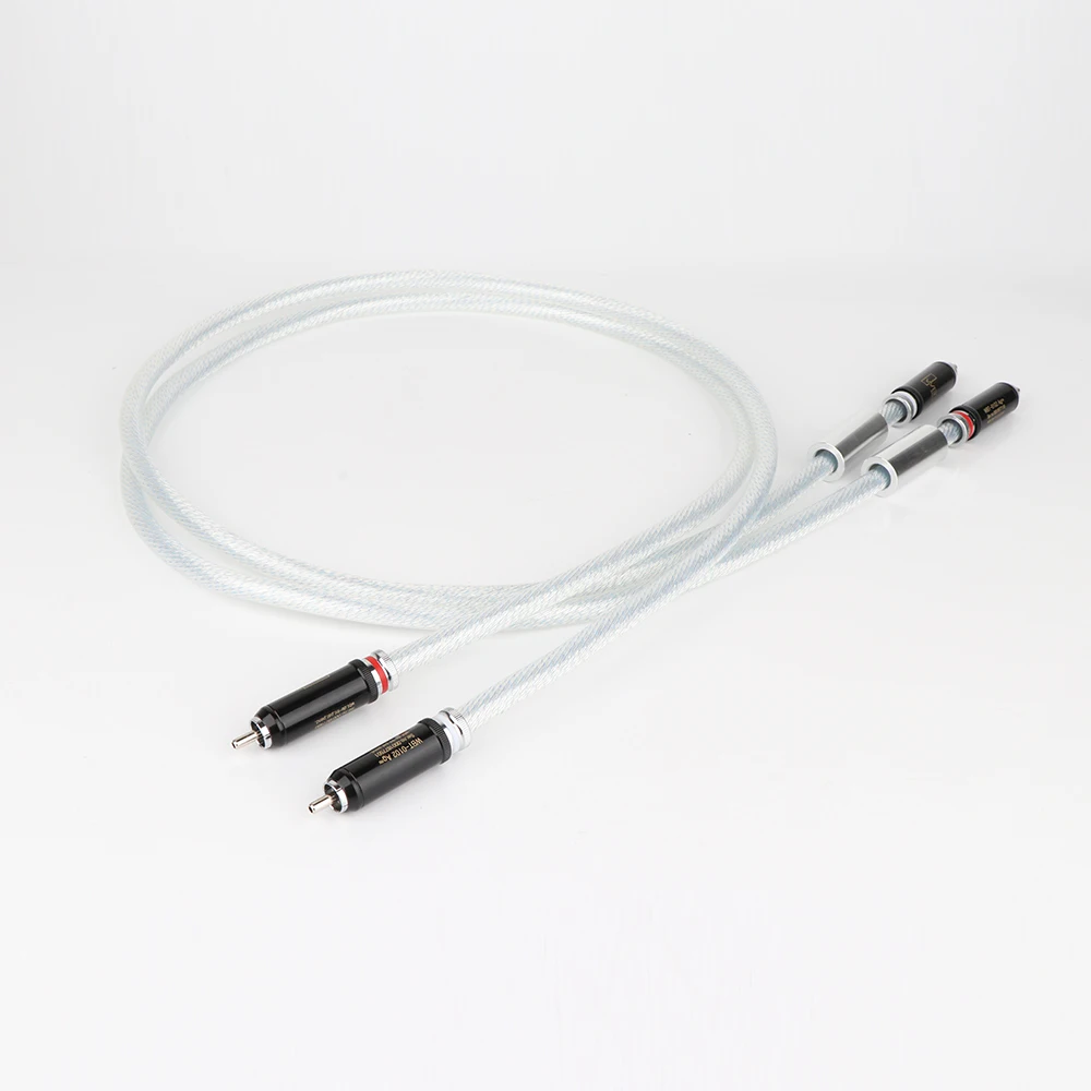 

Hi-End 5N OCC однокристальный посеребренный кабель с родиевым покрытием RCA штекер hifi аудио 2RCA к 2RCA аудио кабель