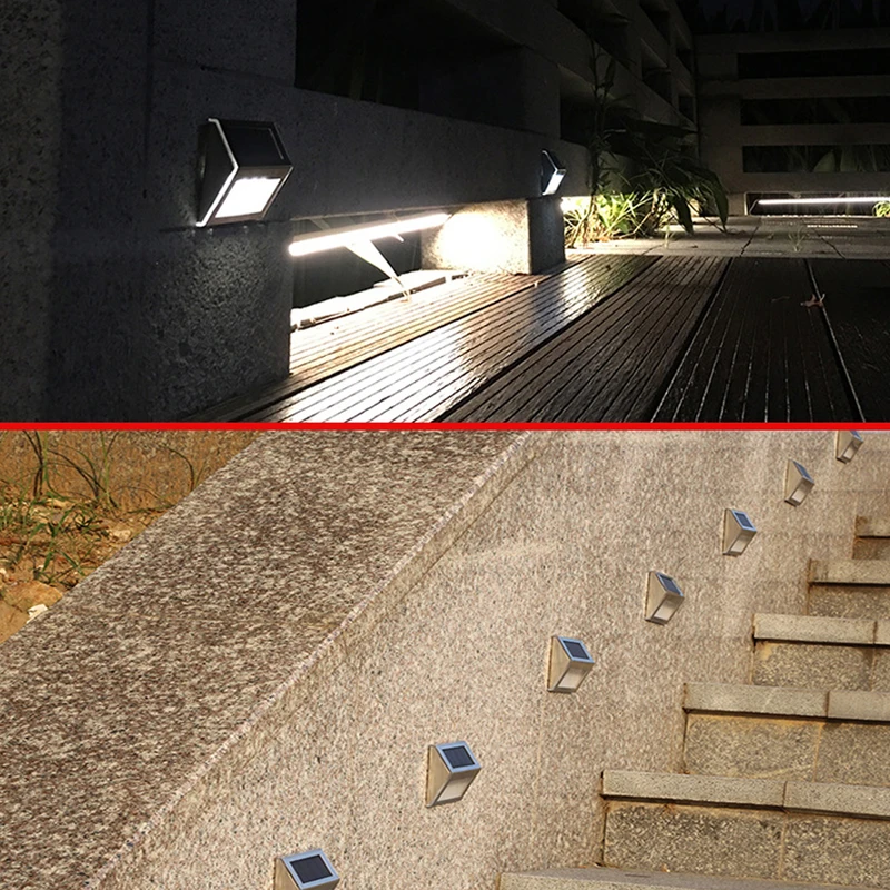 Светодиодный уличный ночник на солнечной батарее для лестницы
