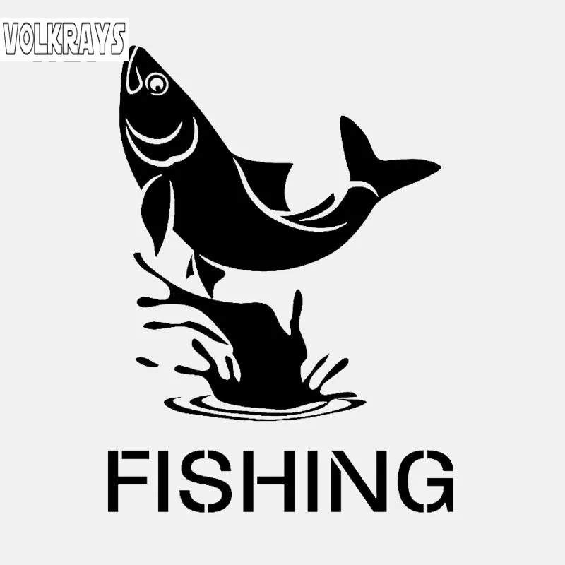 

Volkrays индивидуальная Автомобильная наклейка Рыбалка делает меня счастливым Декор Аксессуары Отражающая виниловая наклейка черный/Серебря...