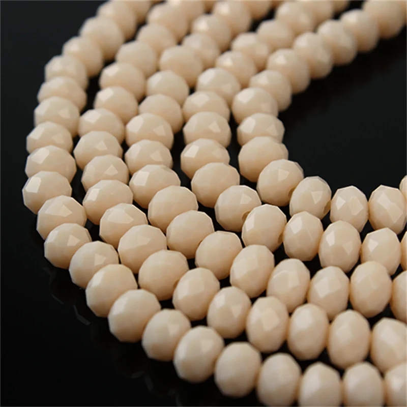 

2 Strand Natural Stone Bead Faceted Rice porcelain Round Flat Beads for DIY Necklace Bracelet Jewelry Needlework 4mm 6mm 8mm