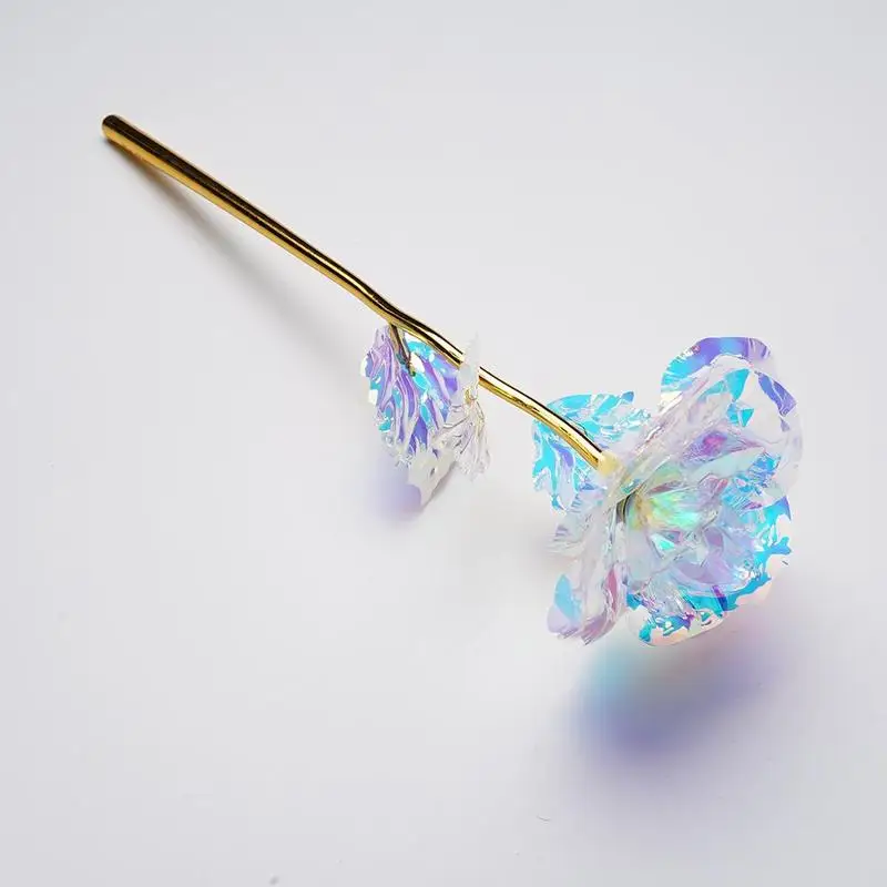 

1pc Valentine's Day Creative Gift 24k Aluminum Foil Rose Gold Rose Lasting Eternal Love Wedding Decoration Lover Lighting Rose