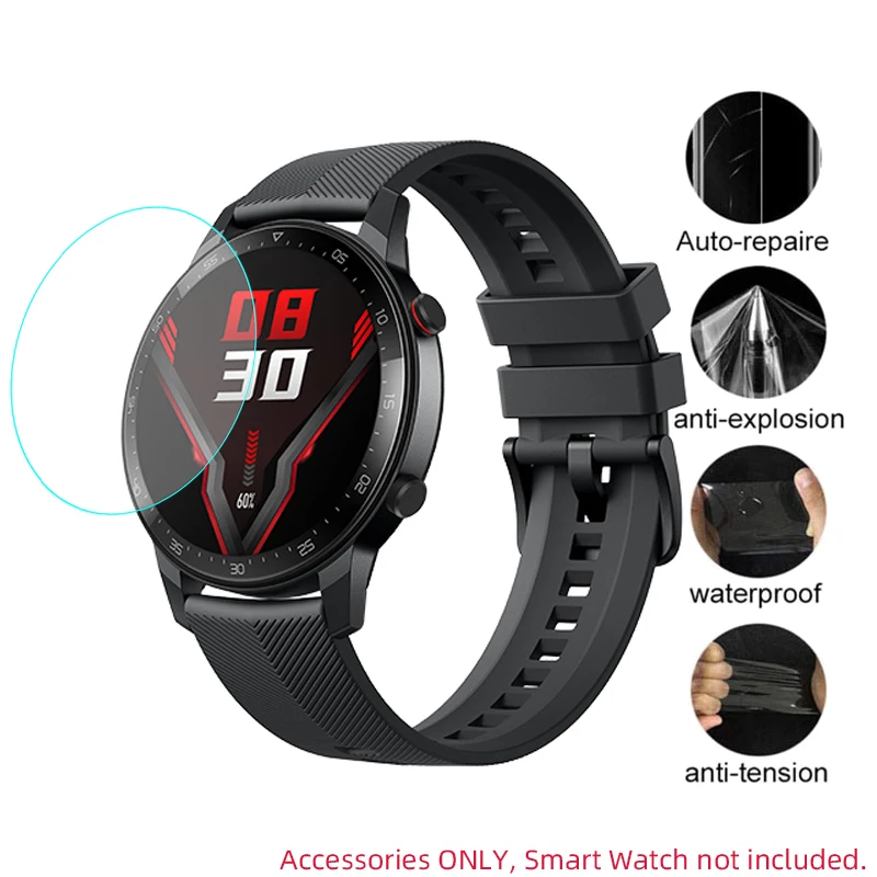 Мягкая прозрачная защитная пленка из ТПУ для смарт-часов ZTE Nubia RedMagic 5 шт. |