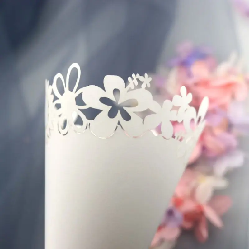 Новинка 2020 50 шт. лазерная резка лепесток кружево укладка конфеты Свадебная