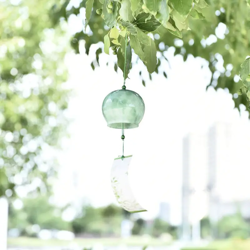 

Wind Bells Handmade Glass Birthday Gift Christmas Gift Home Decors flower Wind Chimes Japanese Style