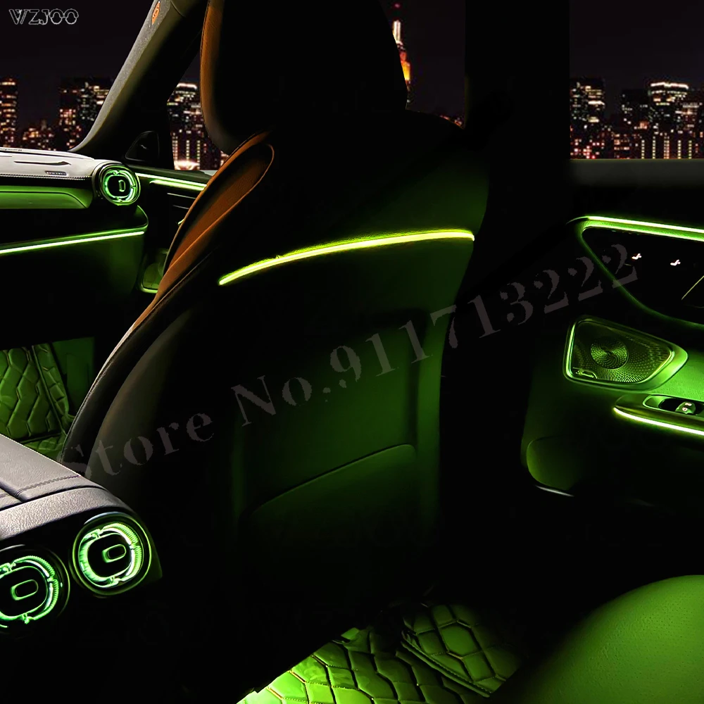 64 цвета светильник ка сиденья для Mercedes Benz C GLC Class W205 X253 W206 комплект декорирования