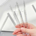 1 шт., пластиковая треугольная линейка, 15 см