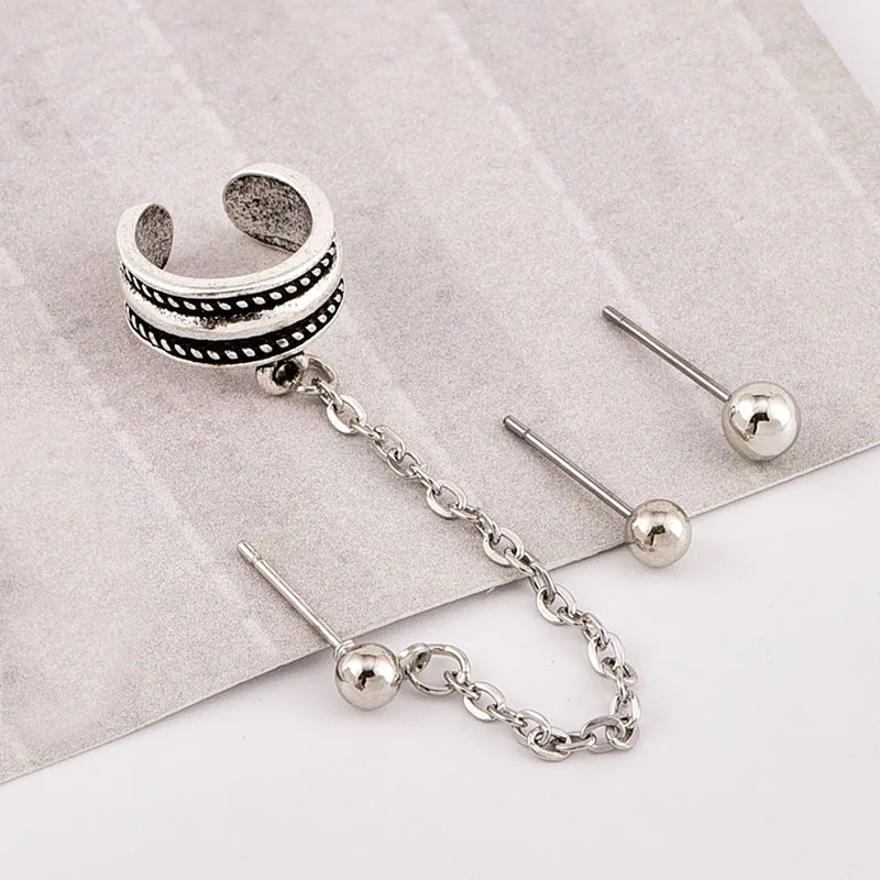 Женские серьги в стиле панк длинные кисточки на манжетах винтажные