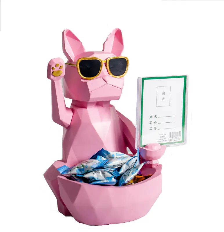 Смоляные собачки ручной работы для домашнего хранения французские статуи