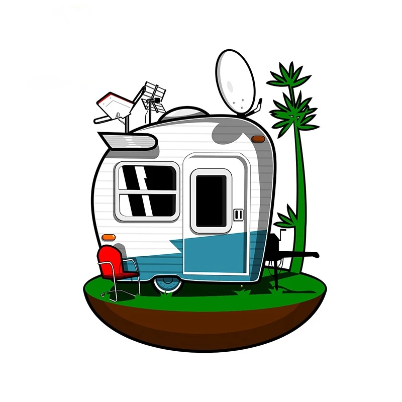 

Fashion for Small Caravan Vinyl Decal Creative Motorcycle Helmet Decal Graphics Snowboard Fine Anime Decoration13cm X 7.7cm