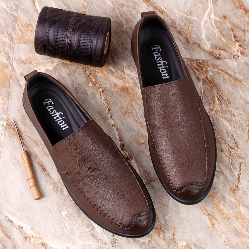 Summer Casual Men Shoes Fashion Flat Moccasins 2019 Driving Loafers Breathe Leisure Lazy Zapatos Hombre HC-024 | Обувь