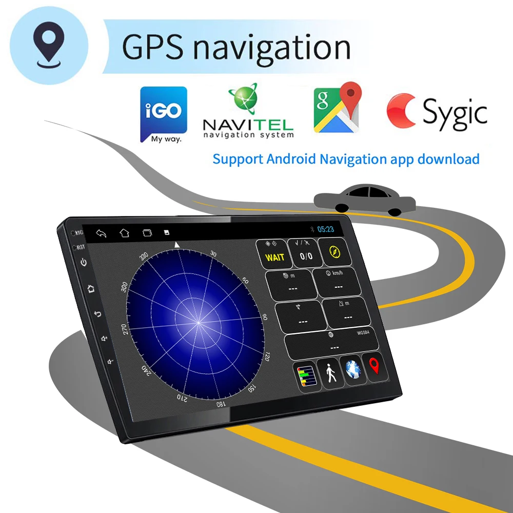 Podofo Android 10.0 GPS навигация автомобильный стерео 2Din 10 1 'ɿM RDS 1G + 32G мультимедийный